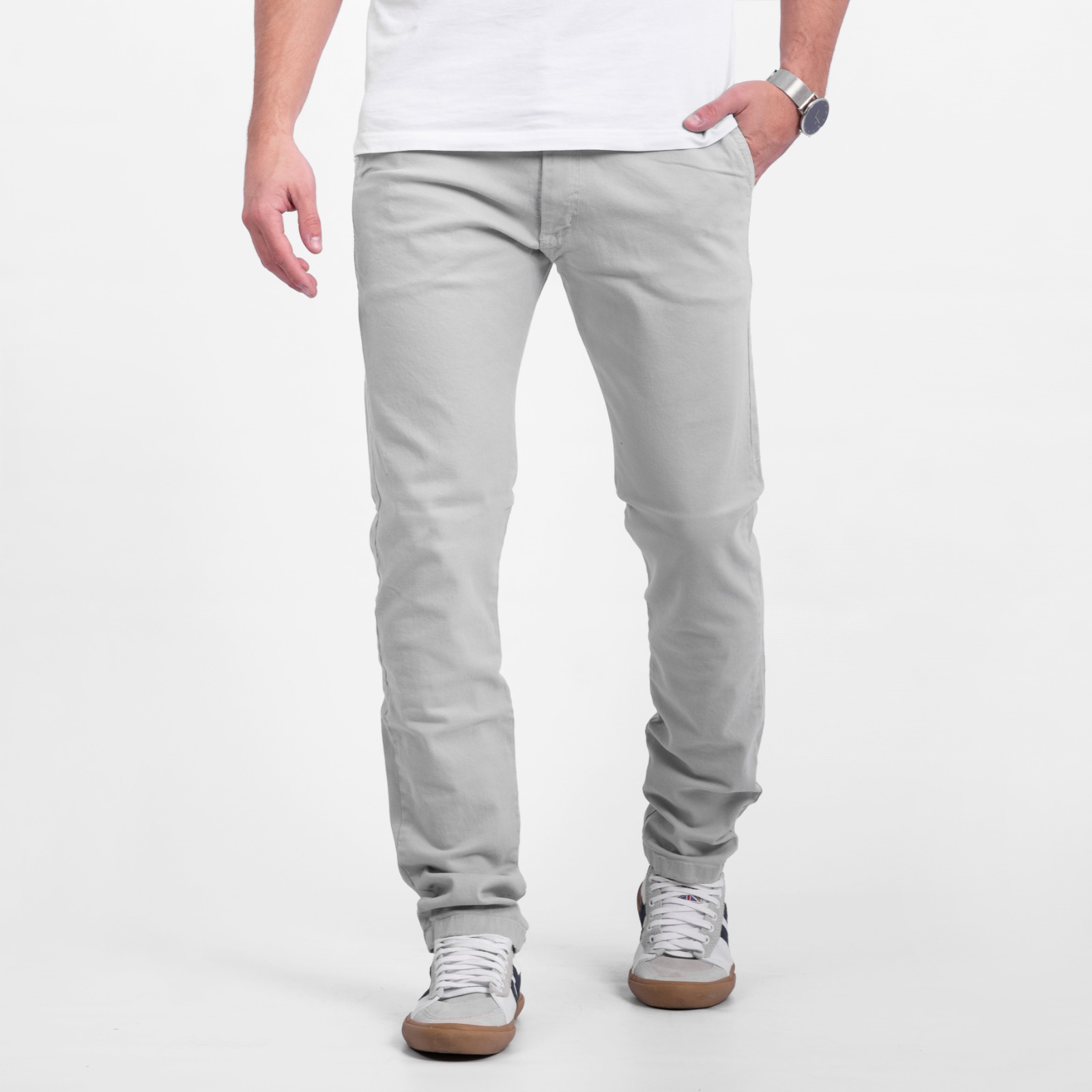 PANTALÓN CHINO GRIS REGULAR