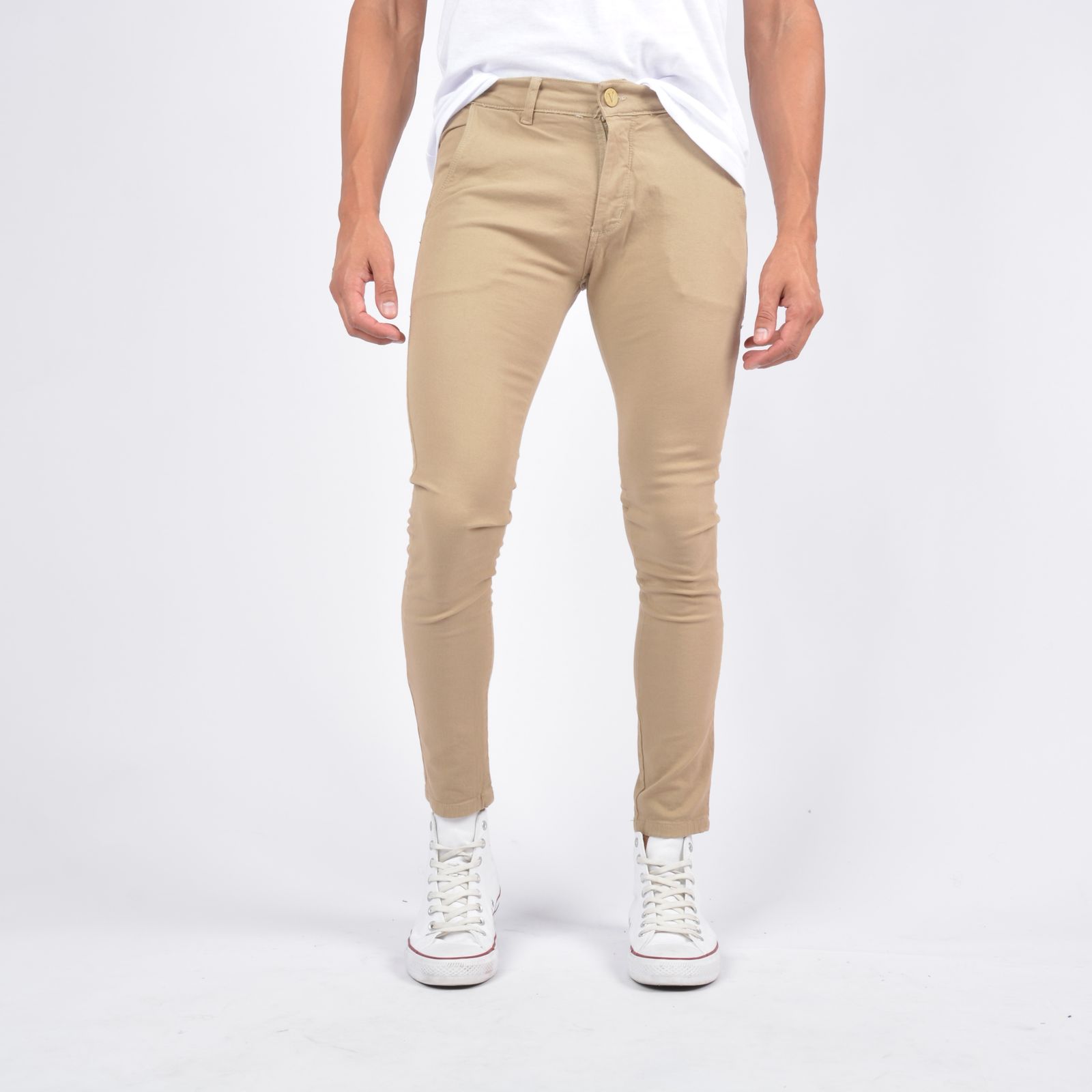 PANTALÓN CHINO BEIGE SKINNY