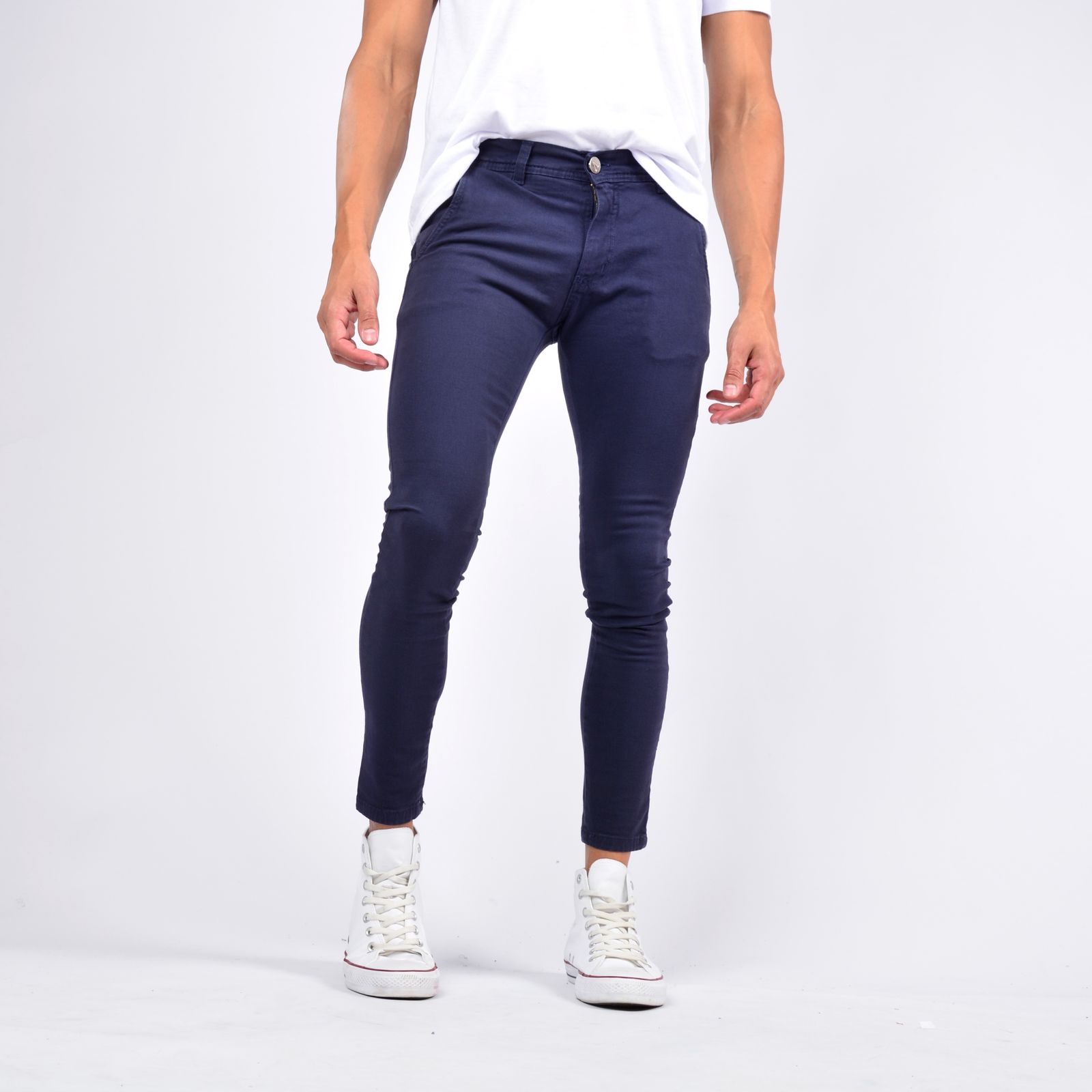 PANTALÓN CHINO AZUL SKINNY